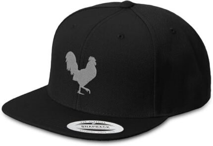 Embroidered Flat Bill Hat Acrylic