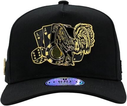 Cap – Animal Embroidered Design – Black