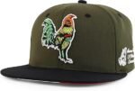 Rooster Embroidered Flat Bill Snapback Cap