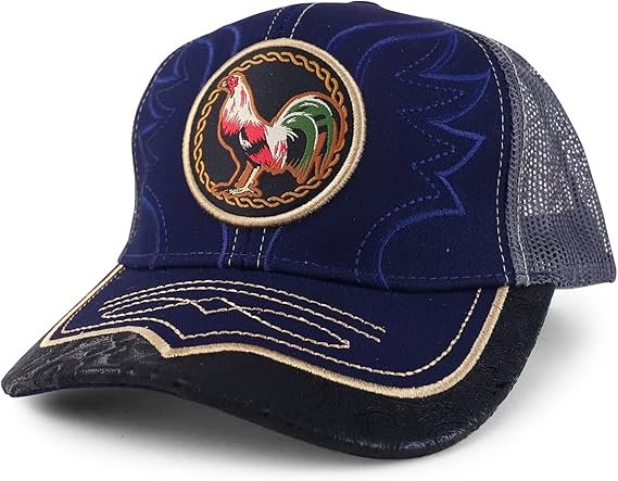 715Hy0cq6QL._AC_SX569_ Shop Rooster Embroidered Trucker Mesh Baseball Cap