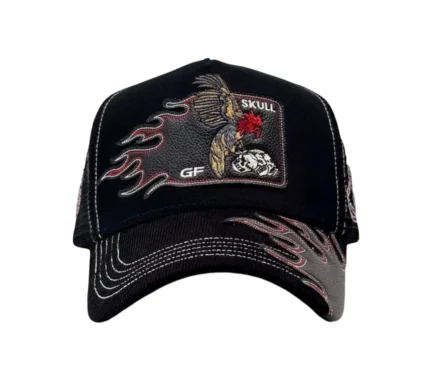 GALLO FINO GALLERO SKULL BLACK SNAPBACK HAT FULL SET GFSKULL BLKRD