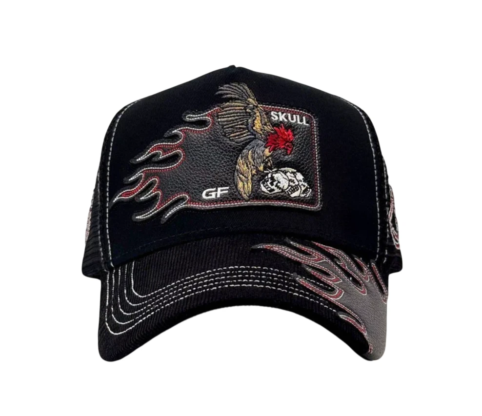 s-l1600 (10) GALLO FINO GALLERO SKULL BLACK SNAPBACK HAT FULL SET GFSKULL BLKRD
