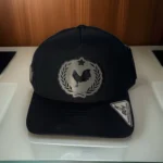 Gorra De Gallo Fino Placa Acrilica Negra Black Rooster Snapback Hat Black Cap
