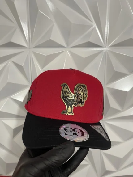 Gorra De Gallos Finos Snapback Hat Jaripeo Palenque Rooster Cap Negro Ajustable