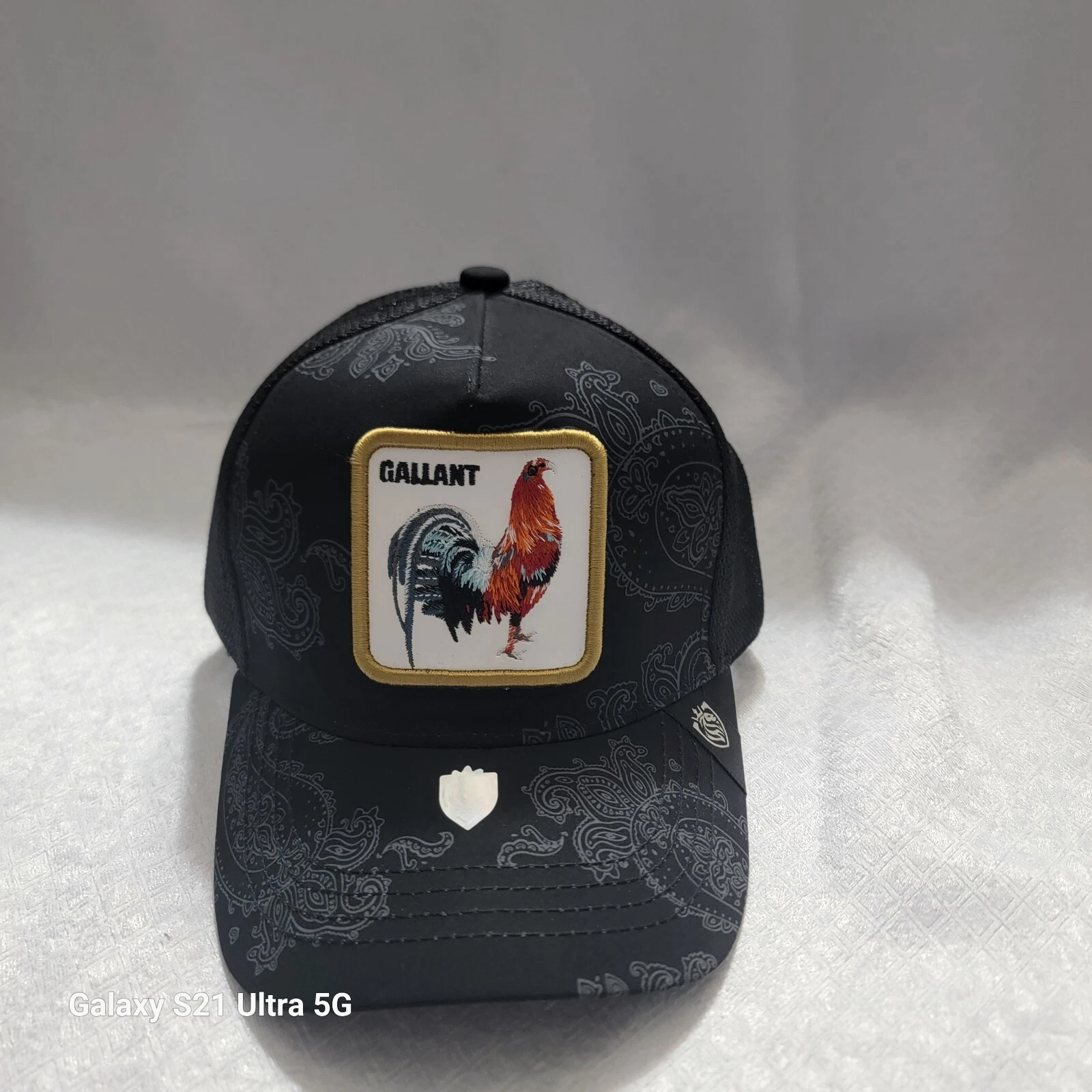 s-l1600 (6) EL GALLO FINO HAT ROOSTER CAP /Gallo Giro Bordado B y N Vicera Negro.