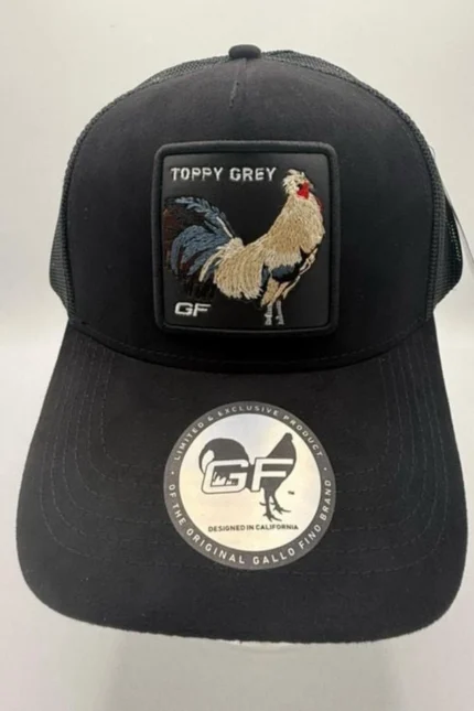 GALLO FINO BLACK SNAPBACK HAT GFTOPPYGREY BLK